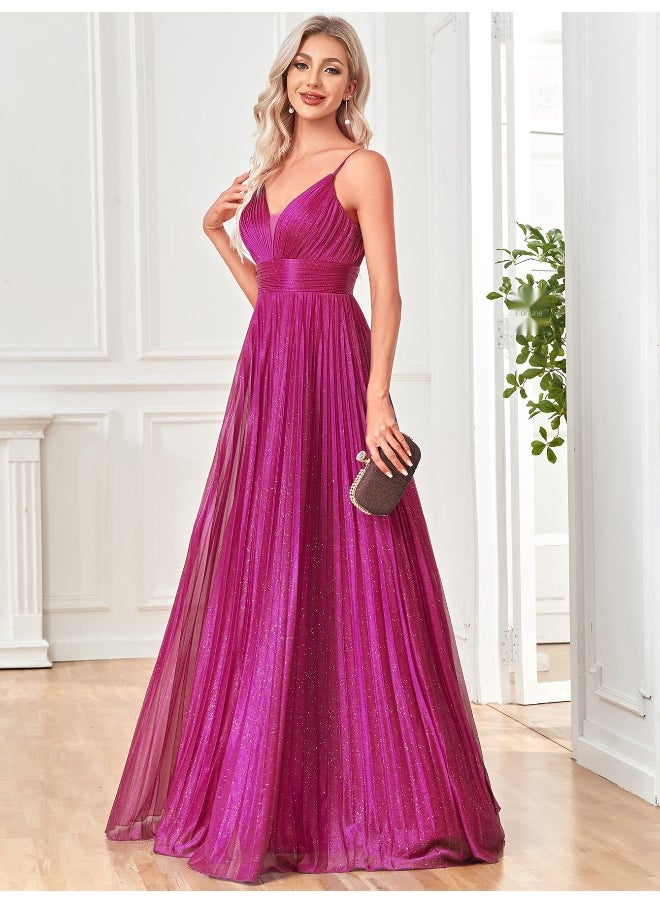 Madam Uniq Pleated Evening Dress  - Image 3