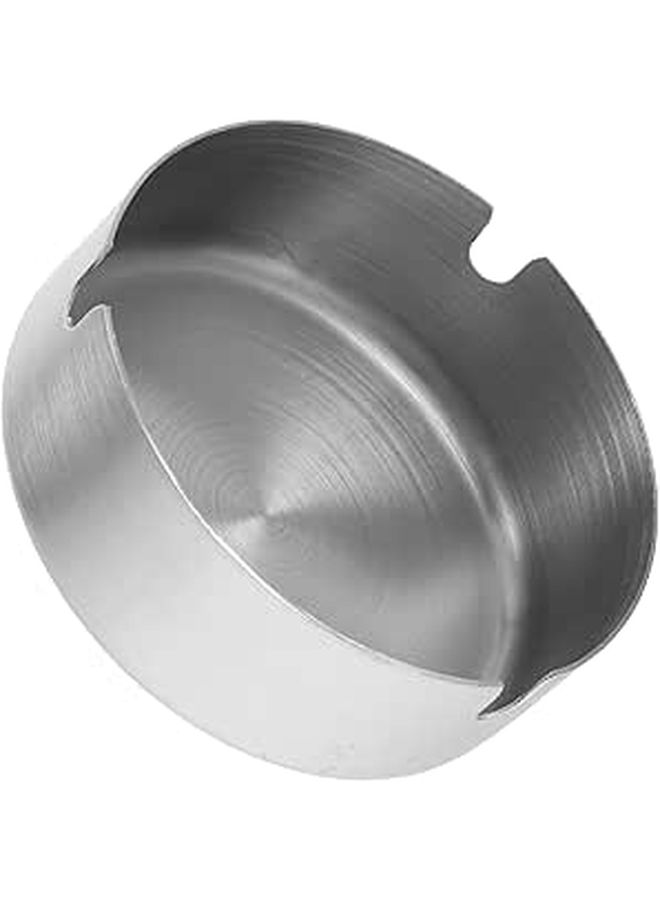 Stainless Steel Portable Round Ashtray for Home Office Garden and Yard Table Decoration - Image 1