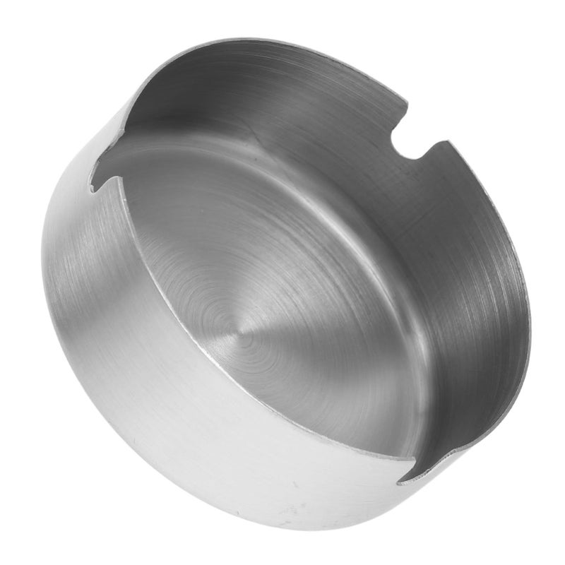 Stainless Steel Portable Round Ashtray for Home Office Garden and Yard Table Decoration - Image 2