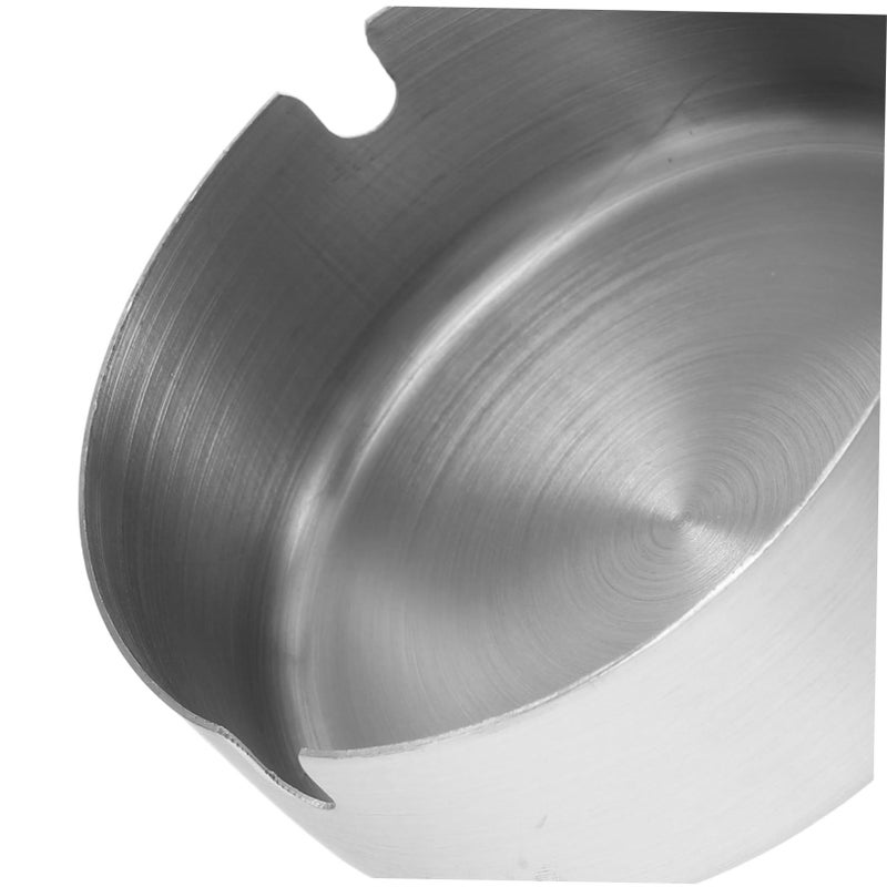 Stainless Steel Portable Round Ashtray for Home Office Garden and Yard Table Decoration - Image 4