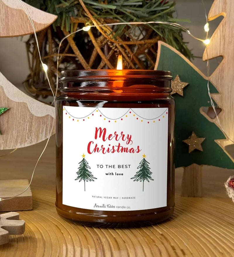 FIRSTROW First Row Aromatic Fables Christmas Grape Candle A Lush Fruity Fragrance to Celebrate The Season Candle Home Dcor and Holiday Gifting for Christmas - Image 4