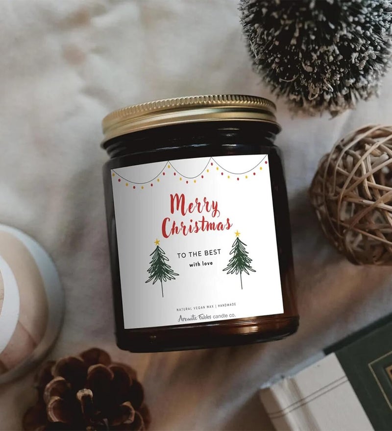 FIRSTROW First Row Aromatic Fables Christmas Grape Candle A Lush Fruity Fragrance to Celebrate The Season Candle Home Dcor and Holiday Gifting for Christmas - Image 2