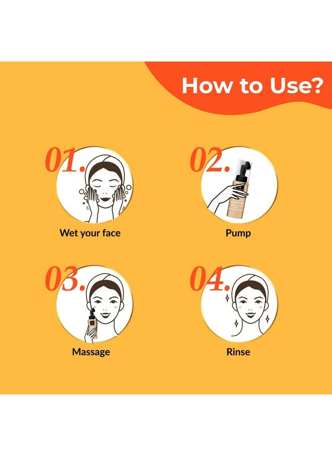 Good Vibes Vitamin C Anti-Blemish Glow Foaming Face Wash With Deep Cleansing Brush (150Ml) | Skin Brightening | Glow-Boosting | Anti-Ageing & Improves Skin Texture | Helps Reduce Dullness  - Image 5