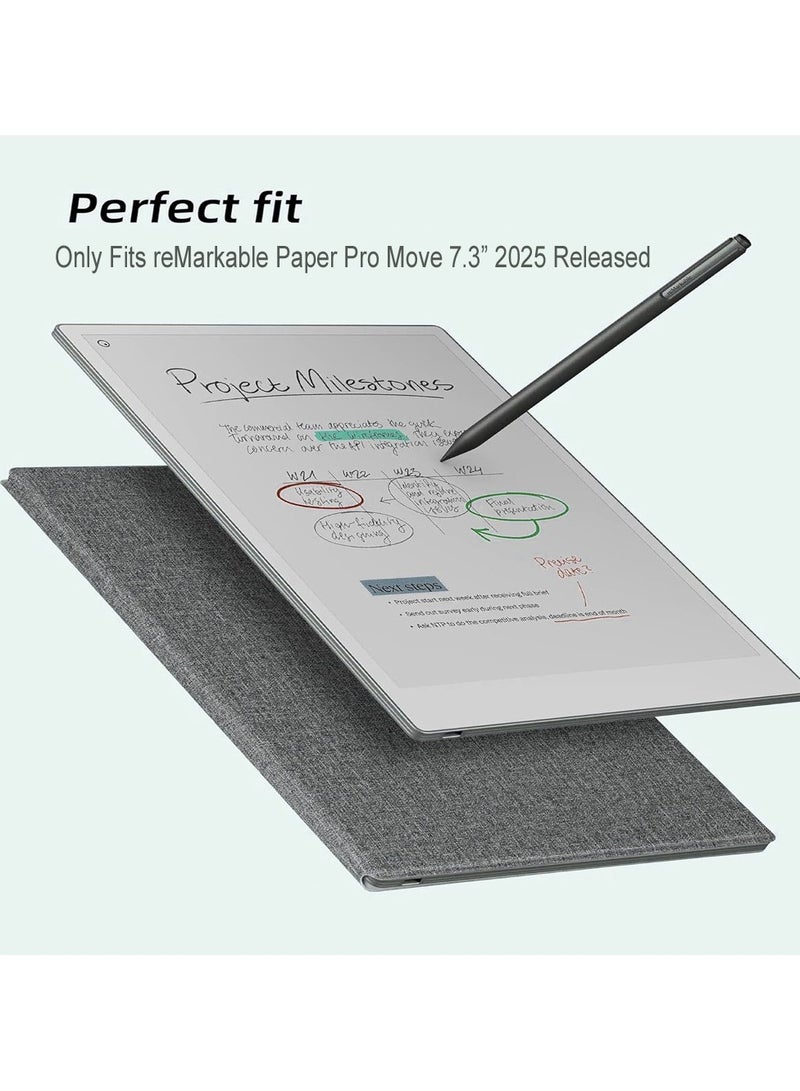 Compatible with 2025 reMarkable Paper Pro Move 7.3-inch Magnetic Flip Cover Precision Fit Scratch-Resistant  Wear-Resistant - Image 4
