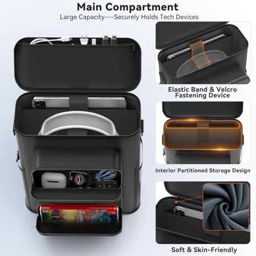 KDD Carrying Case Compatible with Gaming Headset and Controllers, Travel Gaming Console Bag with Multiple Pockets for Playstation 5 Controllers, PS Portal, Headphone, Game Cards and Accessories Kits - Image 4