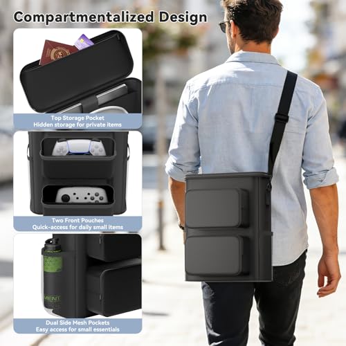 KDD Carrying Case Compatible with Gaming Headset and Controllers, Travel Gaming Console Bag with Multiple Pockets for Playstation 5 Controllers, PS Portal, Headphone, Game Cards and Accessories Kits - Image 3