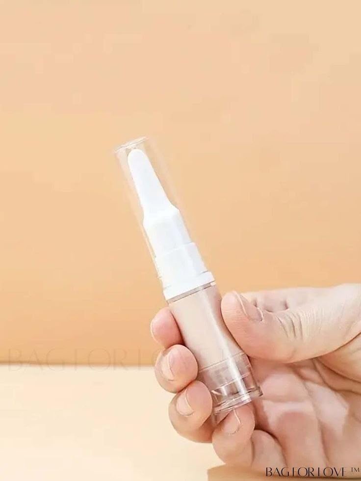 Travel Press Pump Bottle Vacuum Foundation Makeup Lotion Dispenser Clear 1 Pack - Image 2