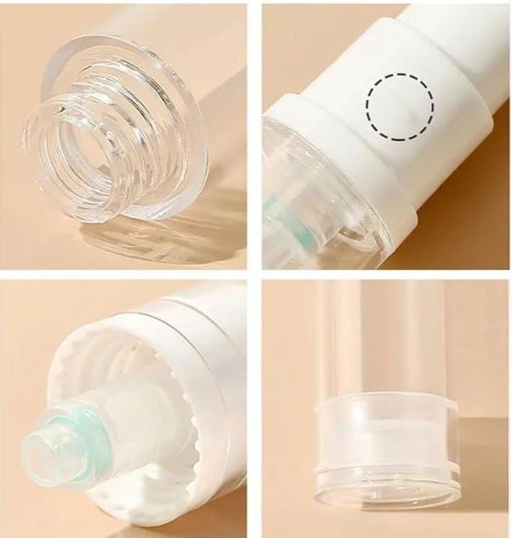 Travel Press Pump Bottle Vacuum Foundation Makeup Lotion Dispenser Clear 1 Pack - Image 5