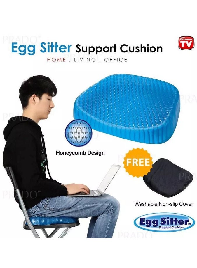 Eggsitter Lower Back Support Cushion with its Black Cover - Image 2