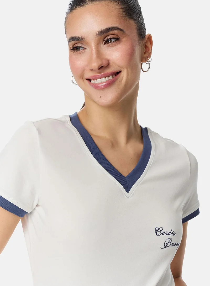 كارديو باني Cardio Bunny V-neck  T-Shirt