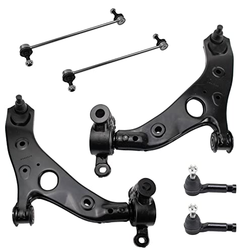TRQ Front Steering & Suspension Kit Control Arm with Ball Joint Sway Bar Stabilizer Link Tie Rod Compatible with 2013-2016 Mazda CX-5 - Image 1