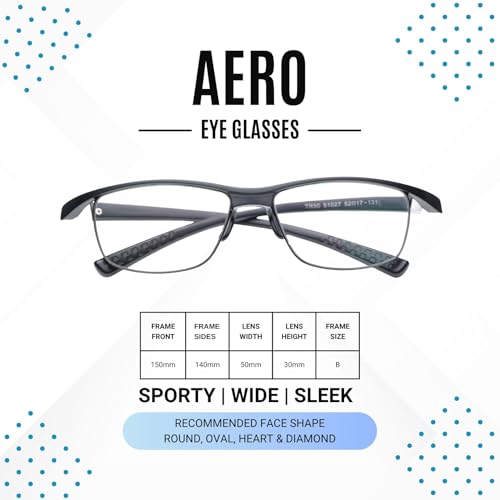 AEC Aero Wide Fit Reading Glasses | Lightweight TR90 Frame with BlueRazr Blue Light Blocking Lenses | Comfortable Unisex Readers for Men & Women (Black, +1.50) - Image 2