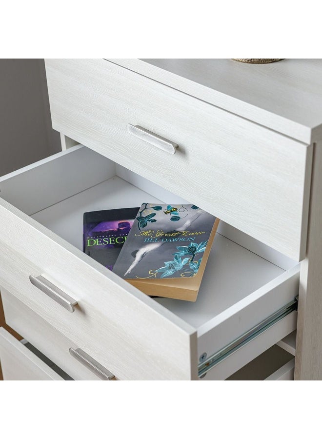 Barney Barney Chest of Drawer | Multifunctional Storage Organiser | Space Saving Drawer Chest | Modern Design Furniture For Bedroom Living Room L70xW40xH115.1cm -Beige/Brown  - Image 3