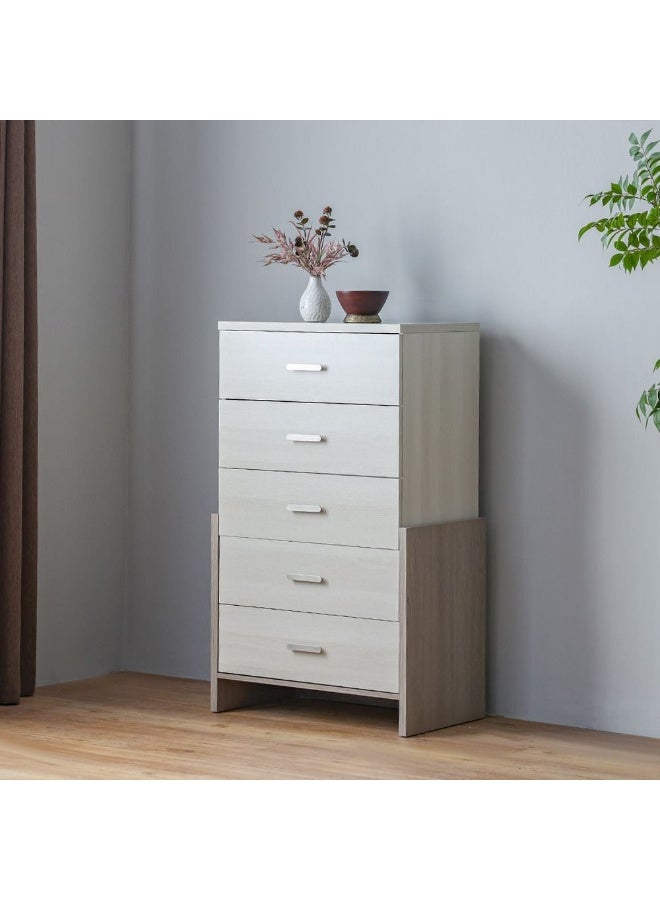 Barney Barney Chest of Drawer | Multifunctional Storage Organiser | Space Saving Drawer Chest | Modern Design Furniture For Bedroom Living Room L70xW40xH115.1cm -Beige/Brown  - Image 1