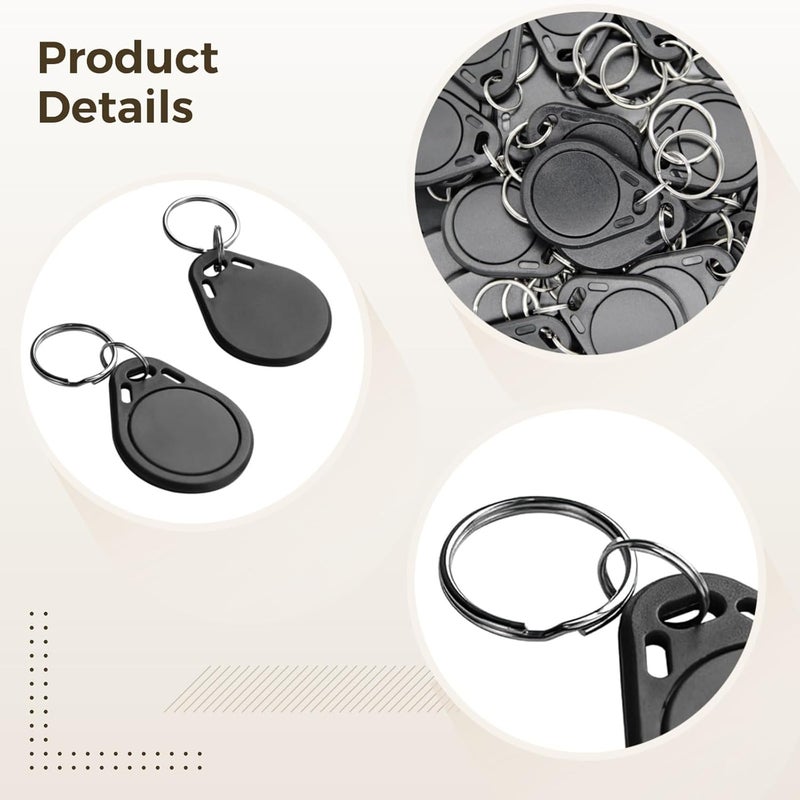 Programmer'S Rewritable Card For Attendance And Access Control, 100 Pcs Cuid Tag Keychain, 13.56Mhz Card - Image 4