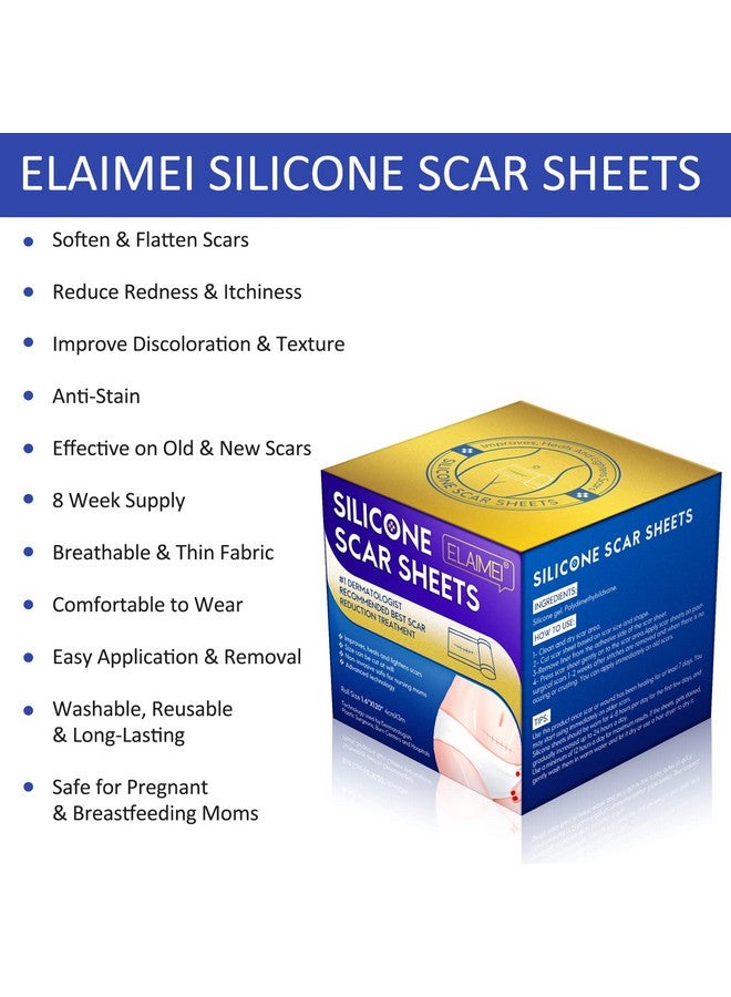 Tudiqe Silicone Scar Sheets (1.6” X 120”), Clear Gel Silicone Scar Tape, Invisible Medical Grade Scar Silicone Strips, Transparent Advanced Removal Scar Patches For C-Section, Keloids, Burn, Acne - Image 2