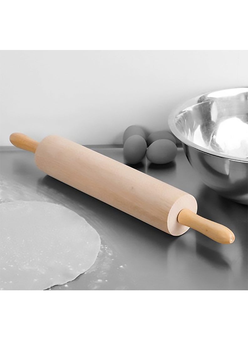 Home Classic Wooden Rolling Pin | Essential Dough Roller for All Your Baking Needs Wood Dough for Fondant, Pie Crust, Cookie, Pastry, Dough Rolling Pins 5.5x42cm  - Image 2