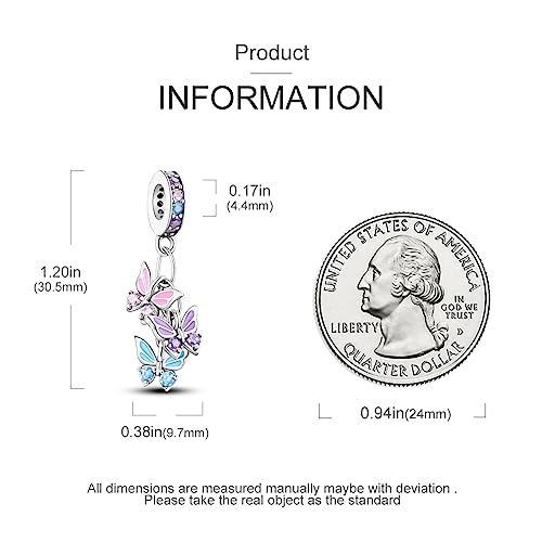 Parmuz 925 Sterling Silver Charms for Bracelet Love Star Moon Travel Butterfly Cross Charms for Woman Dangle Jewelry Pendants Beads - Image 4