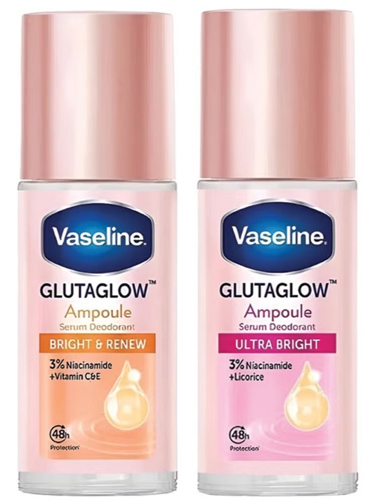 فازلين Glutaglow Set Of Renew And Ultra Bright Ampoule Serum Deodorant Each 45 مل