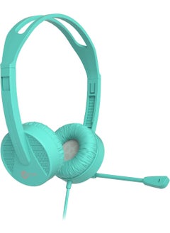 lecoo Lenovo HT106 3.5mm Jack Over-Ear Headphone with Microphone Turquoise  - Image 4
