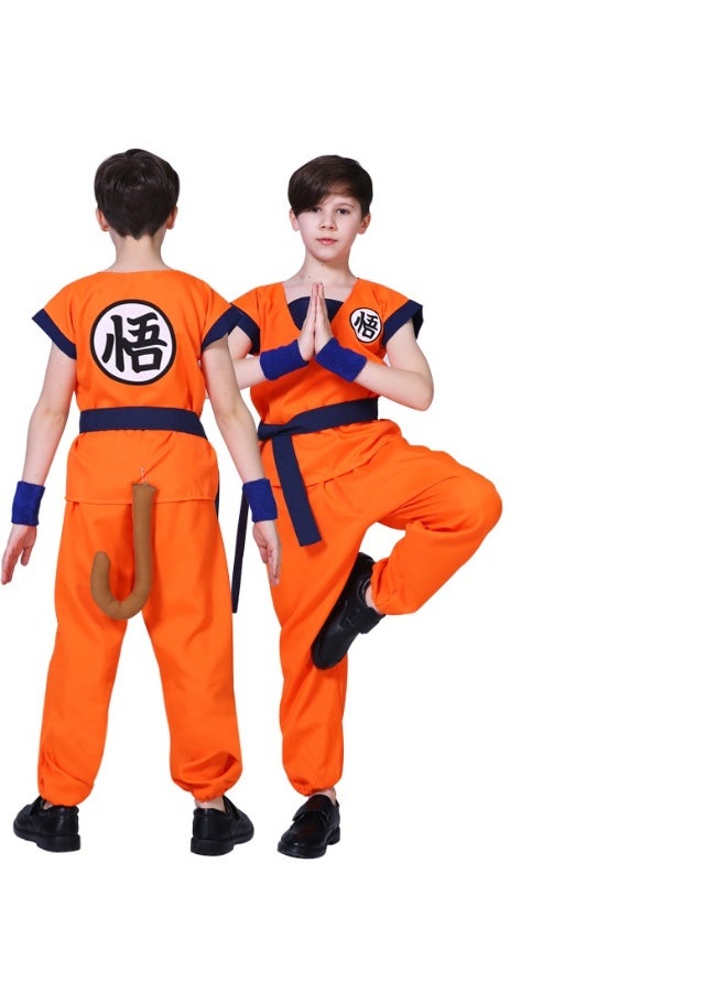 NIBEMINENT Halloween Dragon Ball Goku costume Children's men's Turtle Style anime performance Party - Image 1