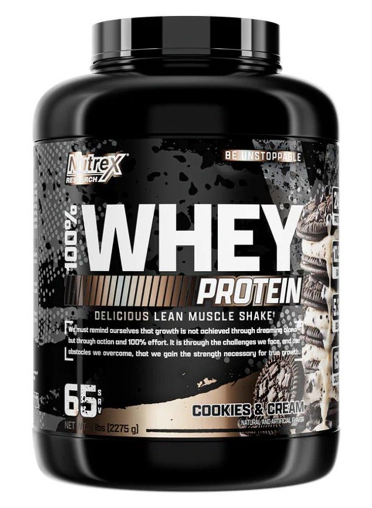 نورتكس ريسيرش مسحوق بروتين مصل اللبن ١٠٠٪ | بنكهة الكوكيز والكريمة | ٥ أرطال | ٢٤ غ بروتين مع الأحماض الأمينية المتشعبة والأحماض الأمينية الأساسية لدعم العضلات والتعافي