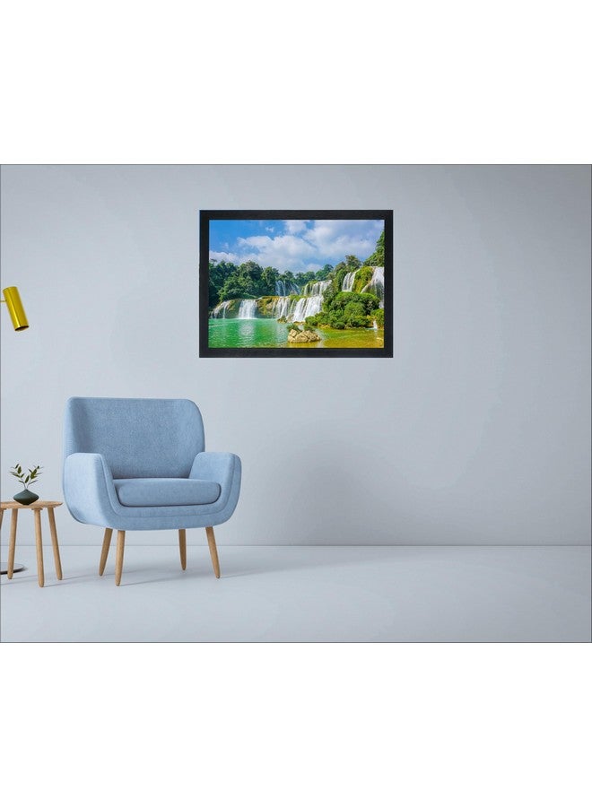 Chitransh Waterfall Landscape Scenery Wall Mounted Painting (14x20 inches) 001025 - Image 3
