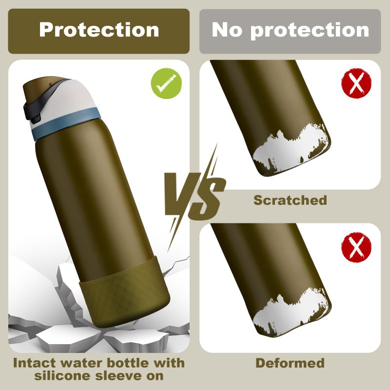 Beonsky Silicone Boot for Owala Water Bottle 32 oz, Anti-Slip Protective Sleeve for FreeSip/Twist/Flip Stainless Steel Water Bottles Accessories - Image 3