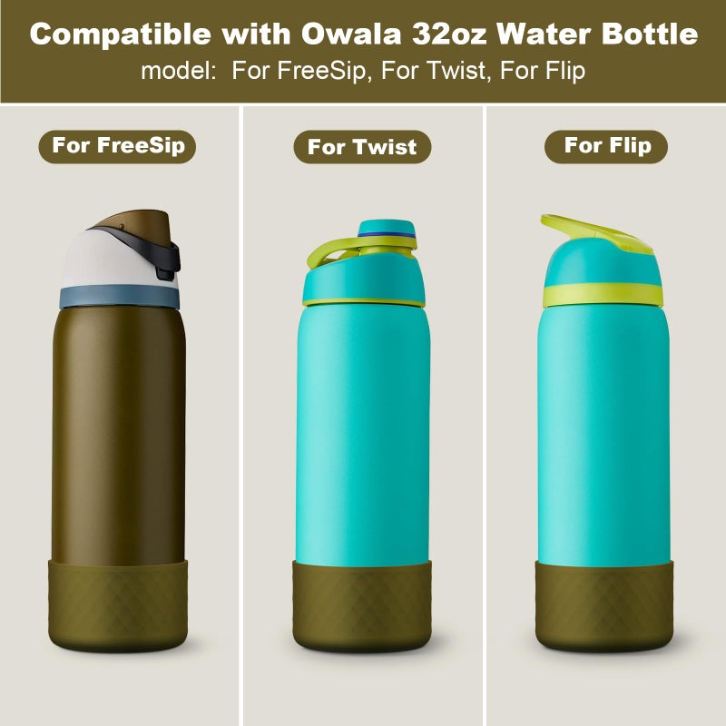 Beonsky Silicone Boot for Owala Water Bottle 32 oz, Anti-Slip Protective Sleeve for FreeSip/Twist/Flip Stainless Steel Water Bottles Accessories - Image 2