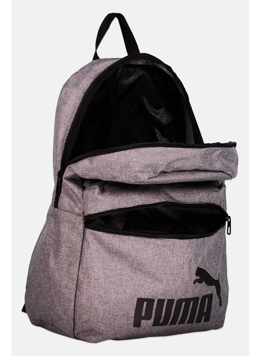 PUMA Men Brand Logo Backpack 29 L x 44 H x 14 W cm, Grey  - Image 3