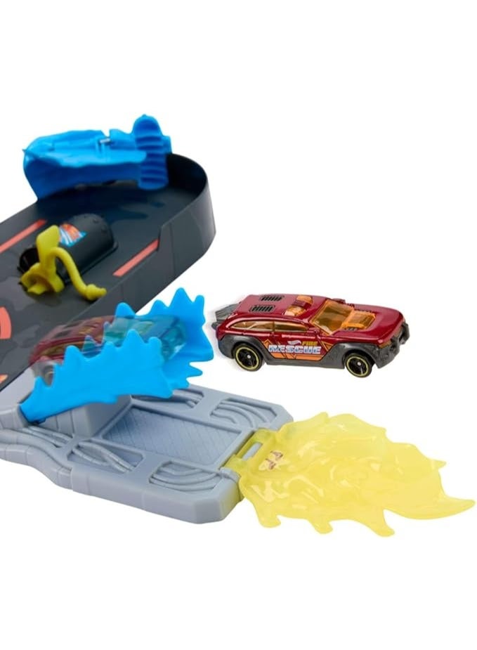 Hot Wheels Mattel Hot Wheels City Super Fire Station Rescue Playset with 1:64 Scale Car & 16-inch Extending Track - Image 3