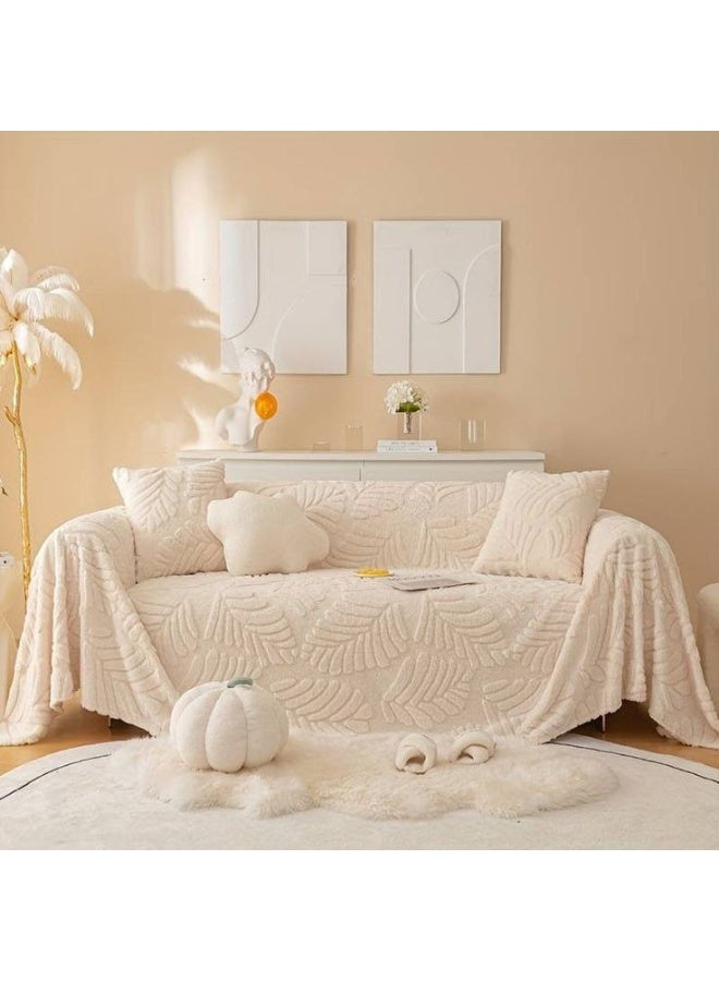 Corner sofa cover, velvet with a leaf pattern. Imported material. Heavy-duty fabric. Beautiful colors to suit all decors and tastes. 2-piece set, jumbo size. 2 sofas 210cm x 3m - Image 1