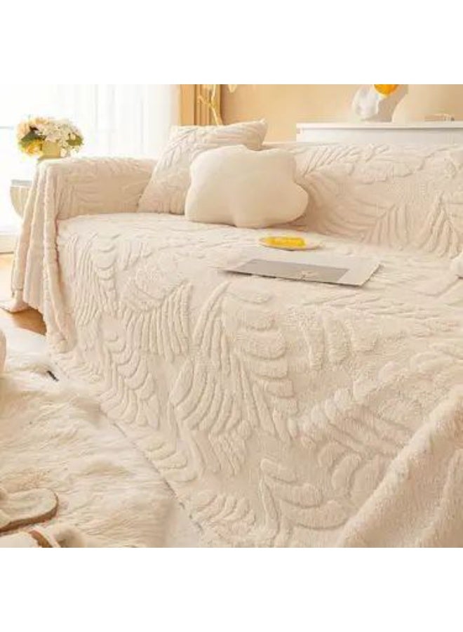 Corner sofa cover, velvet with a leaf pattern. Imported material. Heavy-duty fabric. Beautiful colors to suit all decors and tastes. 2-piece set, jumbo size. 2 sofas 210cm x 3m - Image 2