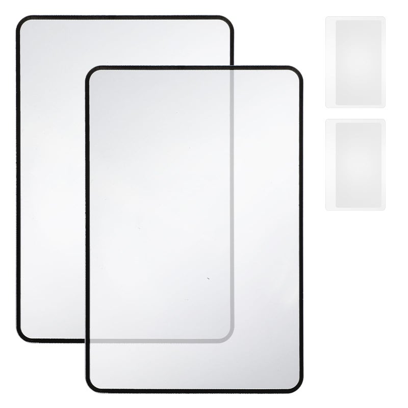 Dimeho 4 Pcs Page Magnifying Sheet 3X 5X Clear Lightweight Magnifier Flat Plastic Optical Fresnel Lens Handy Card Size Magnifier Bookmark for Seniors Reading Small Prints People with Low Vision - Image 1