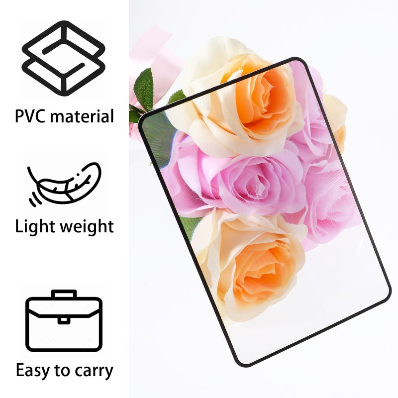 Dimeho 4 Pcs Page Magnifying Sheet 3X 5X Clear Lightweight Magnifier Flat Plastic Optical Fresnel Lens Handy Card Size Magnifier Bookmark for Seniors Reading Small Prints People with Low Vision - Image 3