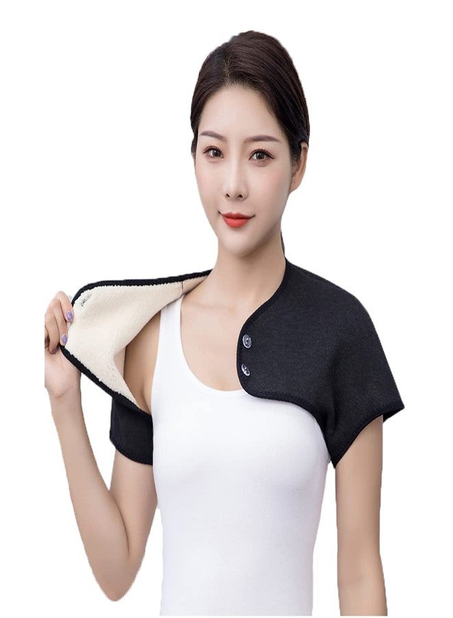 PURFUN Winter Thermal Fleece Lining Shoulder Warmer Elderly Men Women Wearable Shoulder Wrap Shawl Aged Care Products Coldproof Scapulohumeral Periarthritis Shoulder Cover Protector Shrug - Image 1
