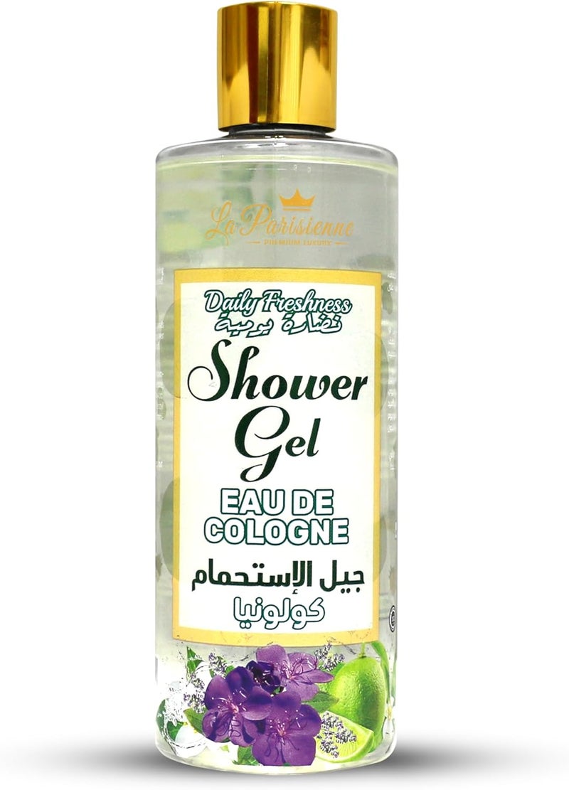 ECOLYTE+ La Parisienne Premium Luxury Shower Gel with Vitamin E - 500 ml Eau De Cologne for Men and Women - Image 1