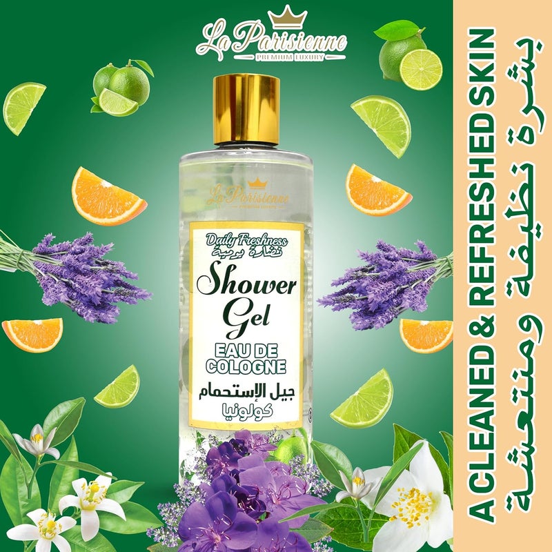 ECOLYTE+ La Parisienne Premium Luxury Shower Gel with Vitamin E - 500 ml Eau De Cologne for Men and Women - Image 4