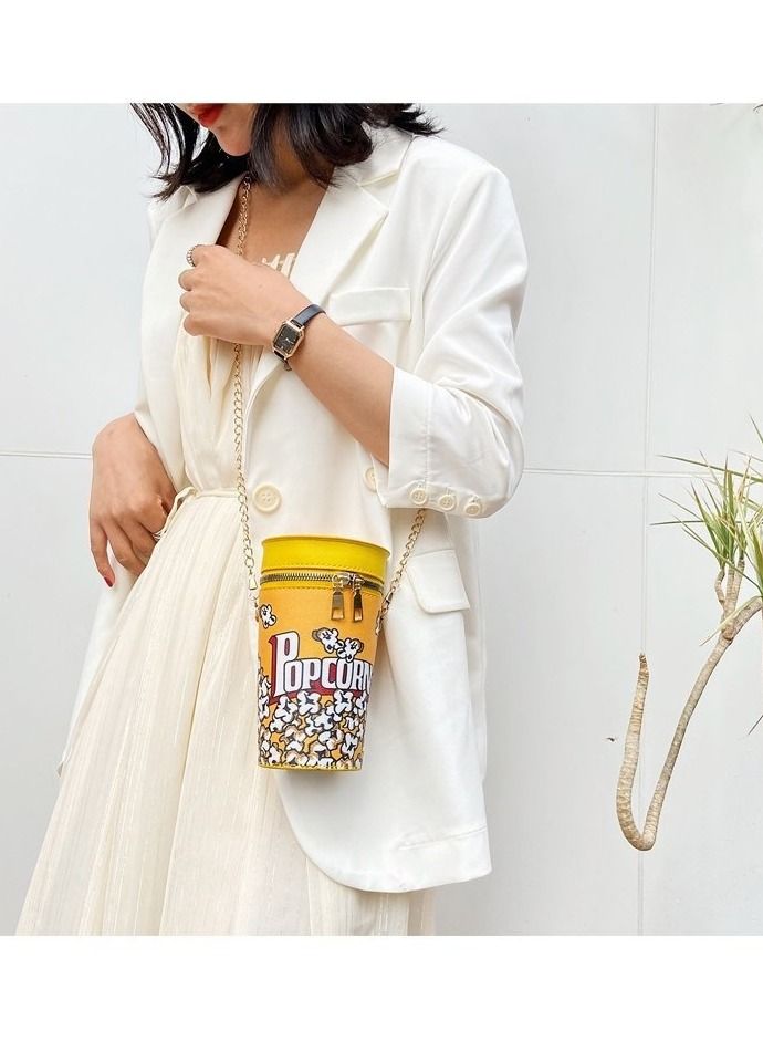 Women's PU Popcorn Design Casual Cross Body bucket bag - Image 3