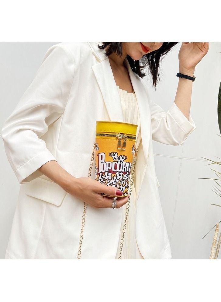 Women's PU Popcorn Design Casual Cross Body bucket bag - Image 4