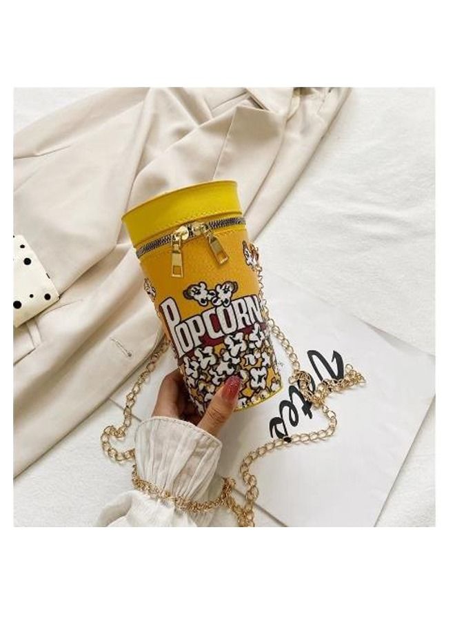 Women's PU Popcorn Design Casual Cross Body bucket bag - Image 1