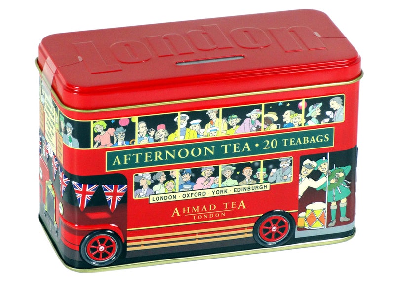 Ahmad Tea علبة شاي أحمد تي لندن باص مع شاي الإفطار الإنجليزي - Image 1