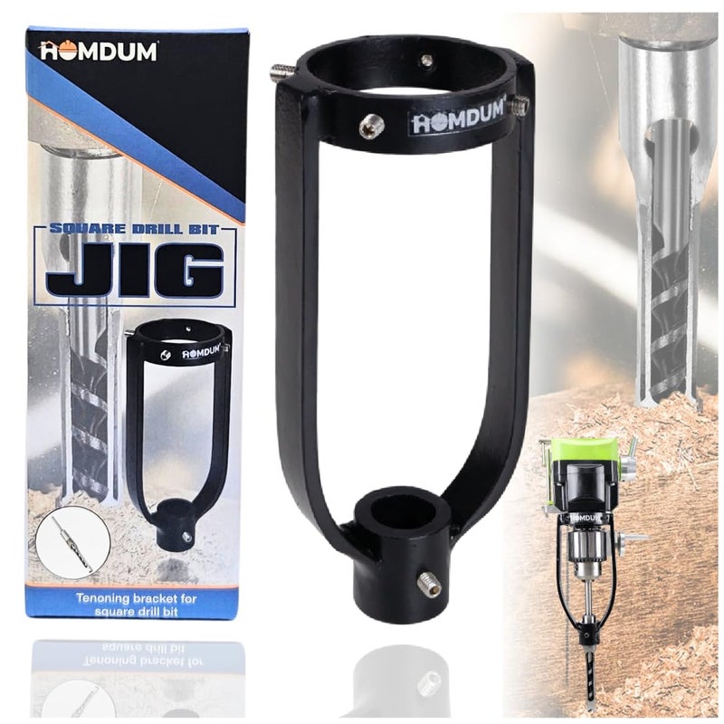 Homdum 5/8 بوصة مثقاب ثقوب مربعة مع إزميل تفريغ الخشب مع جهاز توصيل التثبيت لأدوات النجارة مثقاب تفريغ بقطر 16 مم مع إزميل تفريغ مربع - Image 2