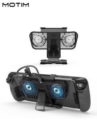 RGB Cooling Fan with Kickstand for Valve Steam Deck Nintendo Switch/OLED Rog Ally Cooling Fan Dock USB-C Adaptor Steam Deck Cooler with Adjustable Speed Blue RGB Lighting - pzsku/Z5754DB41E6BA6BD43AD2Z/45/_/1731303175/7f28be42-a67f-48c5-9ec7-026d308cc750