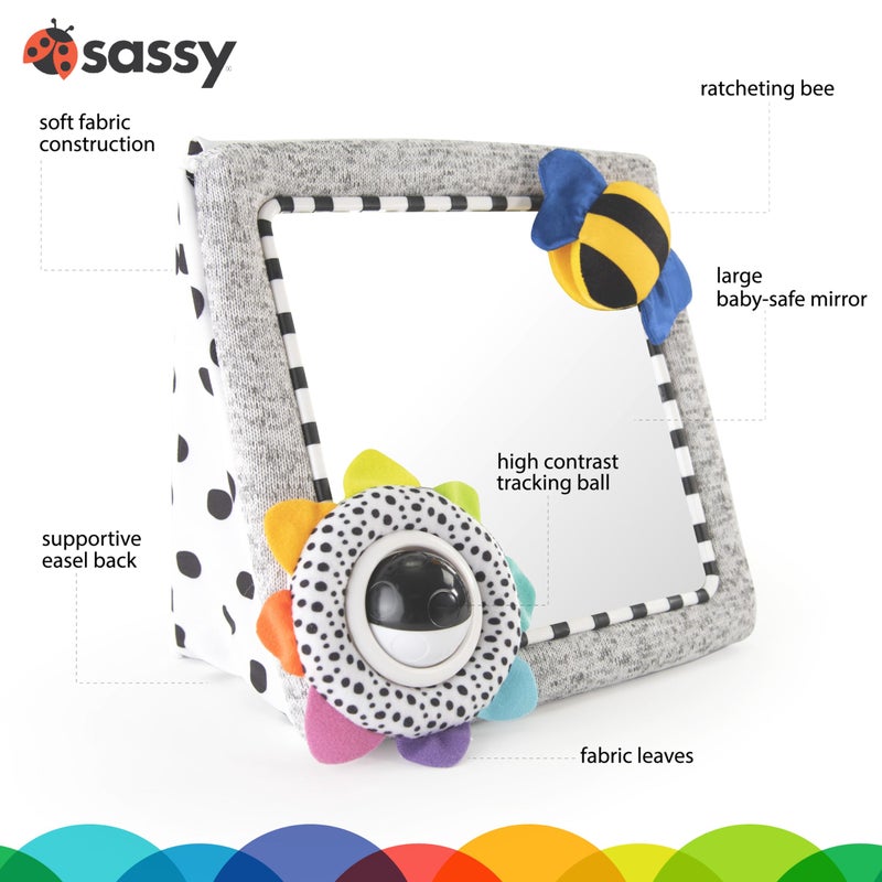 Sassy Tummy Time See Me Floor Mirror for Ages 0+ Months (80928) - Image 3