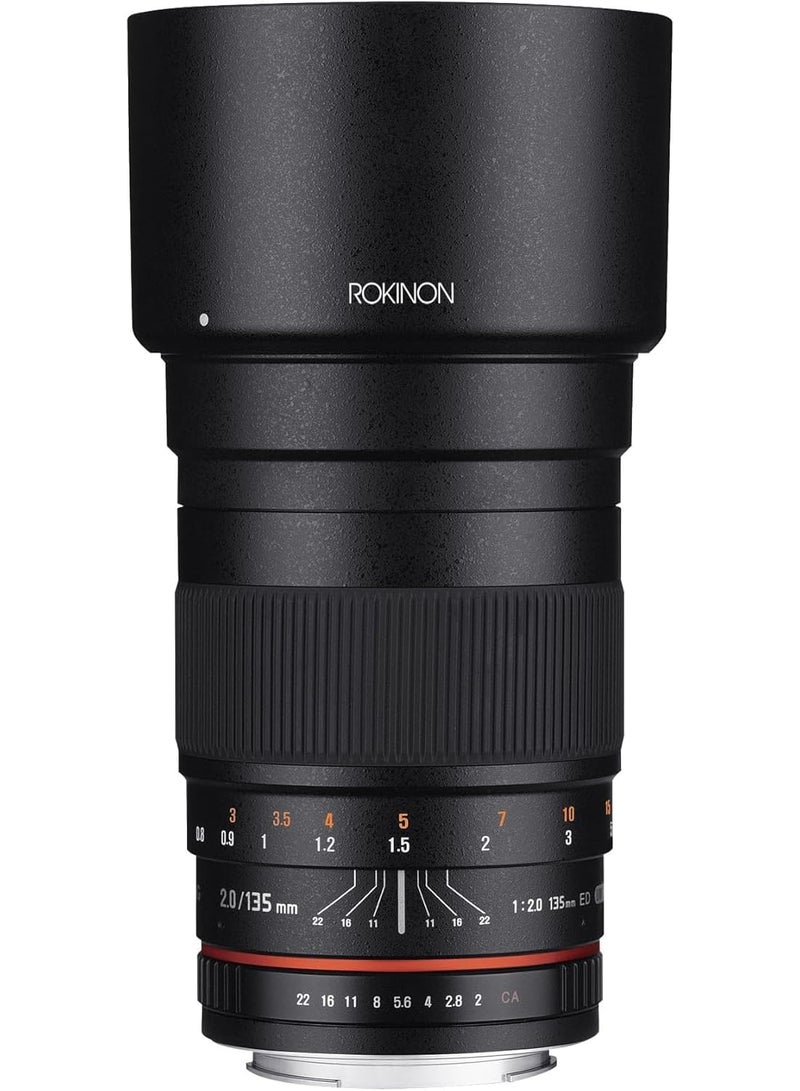 Rokinon 135mm F20 Telephoto Lens for Nikon with Chip