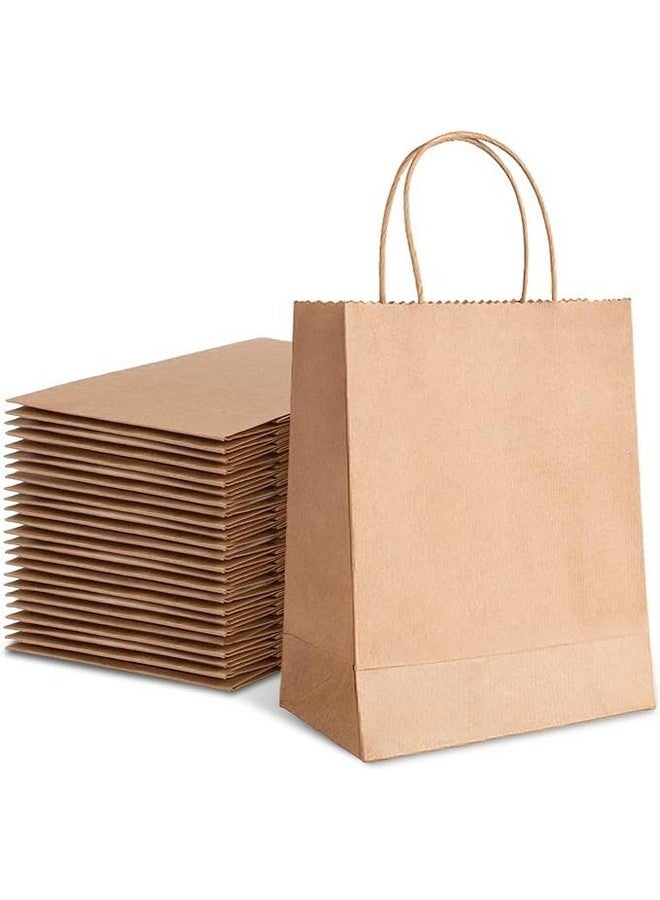 Aakriti Gift Bags Paper Gift Bags Brown Paper Bags with Handles Bulk Wedding Party Favor Bags, Kraft Grocery Shopping Bags, Retail Merchandise Bags (8.5"x4.5"x11" INCH, PACK OF 100 PCS) - Image 1