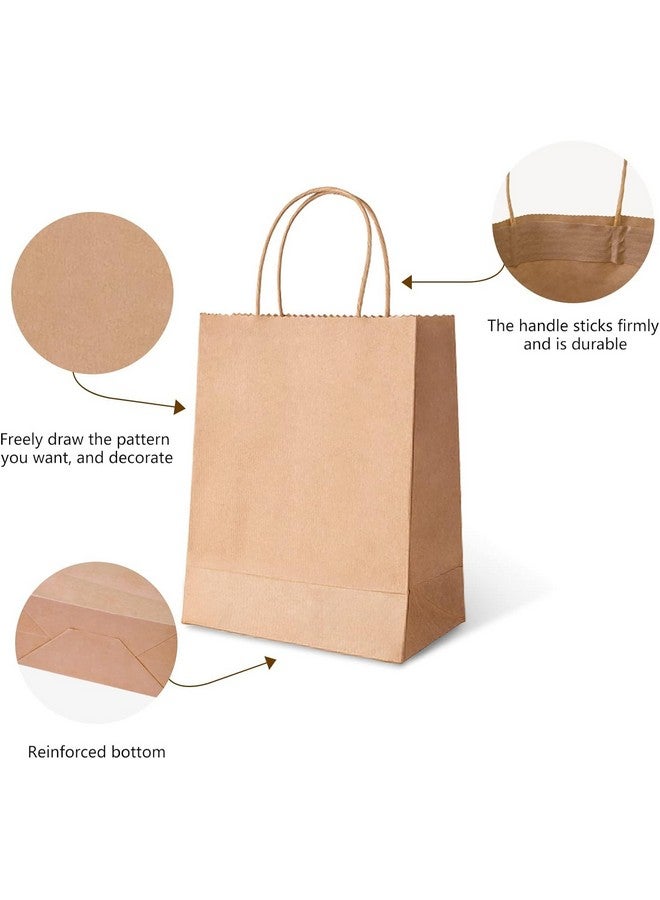 Aakriti Gift Bags Paper Gift Bags Brown Paper Bags with Handles Bulk Wedding Party Favor Bags, Kraft Grocery Shopping Bags, Retail Merchandise Bags (8.5"x4.5"x11" INCH, PACK OF 100 PCS) - Image 3