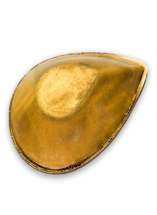 MAYAPURI مصباح زيتي تقليدي مصنوع يدويًا من النحاس الأصفر، يُعرف باسم "بيتال براديب" أو "ديباك"، يُستخدم في طقوس البوجا اليومية [الحجم: 3 بوصات] (عبوة من 5 قطع) - Image 2