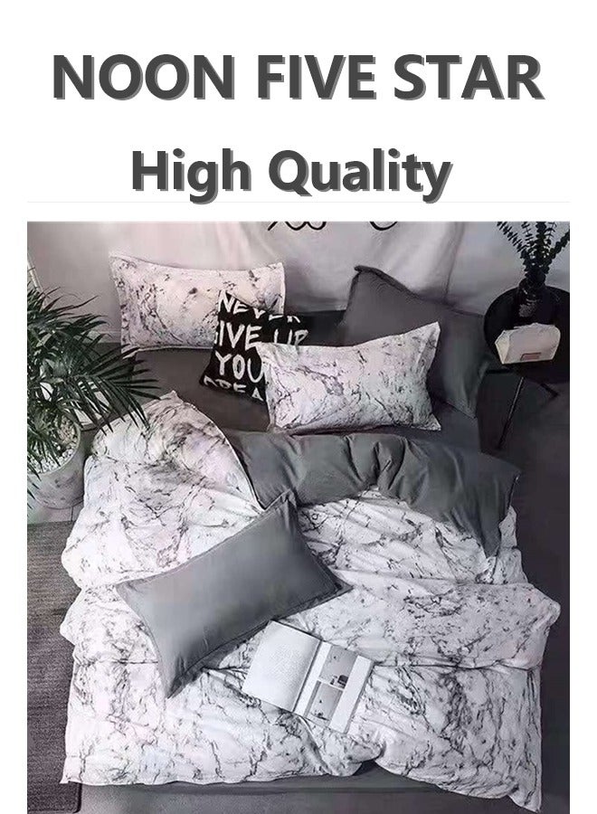 Eid Luxury Collection King Size 220x240cm 6PCS Duvet Cover 4Pillow Cover 1 Crescent Moon Embroidered Fitted Sheet